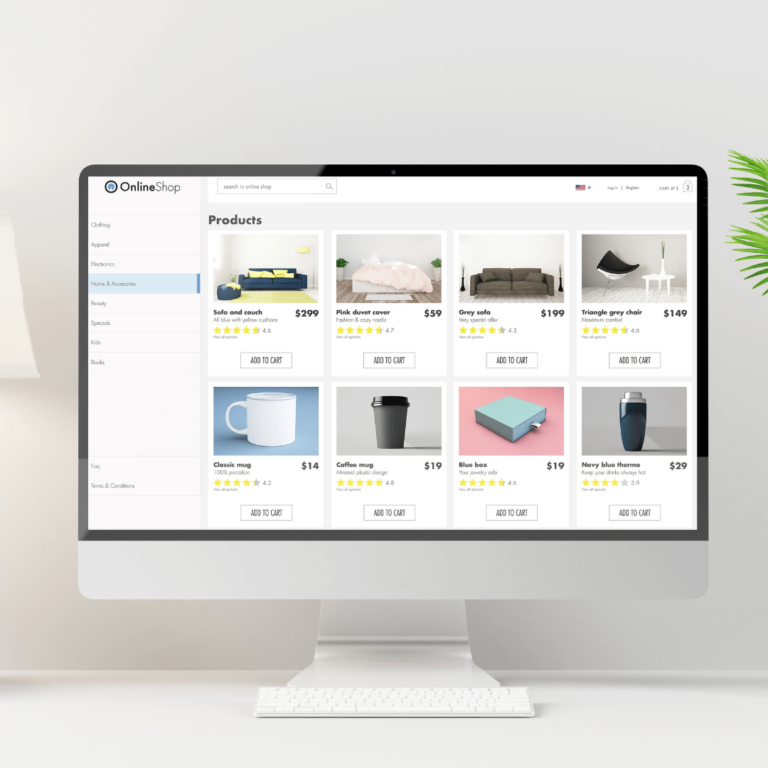 E-commerce website design development services