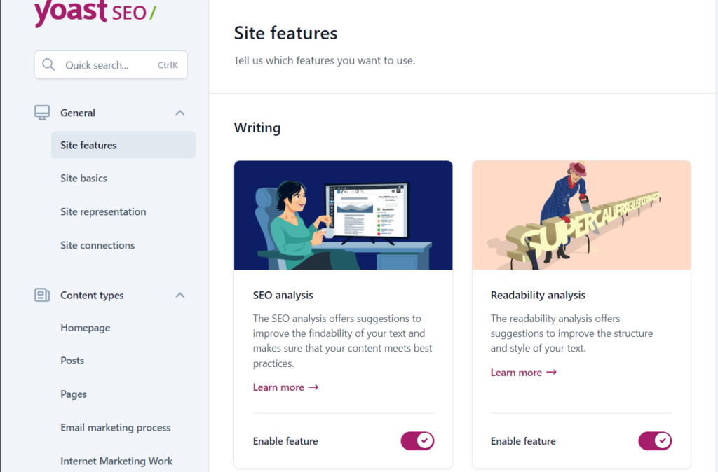 Yoast on-page SEO tool