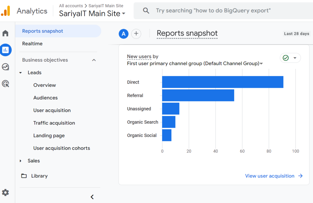 google analytics tool for report