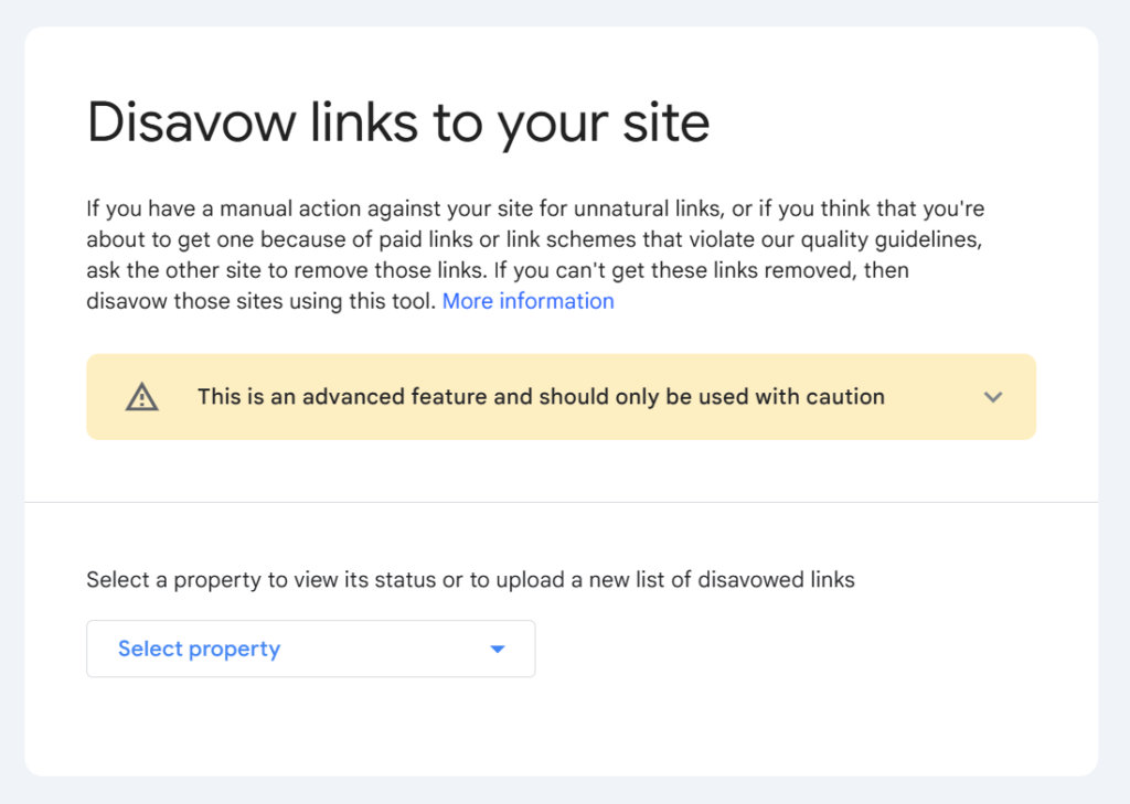 Disavow backlinks
